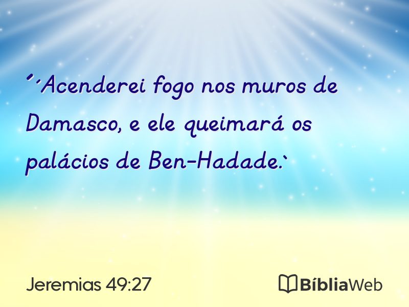 Jeremias 49:27 em imagem para compartilhar