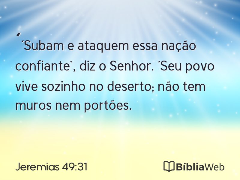 Jeremias 49:31 em imagem para compartilhar