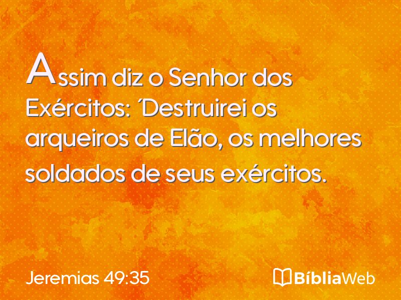 Jeremias 49:35 em imagem para compartilhar