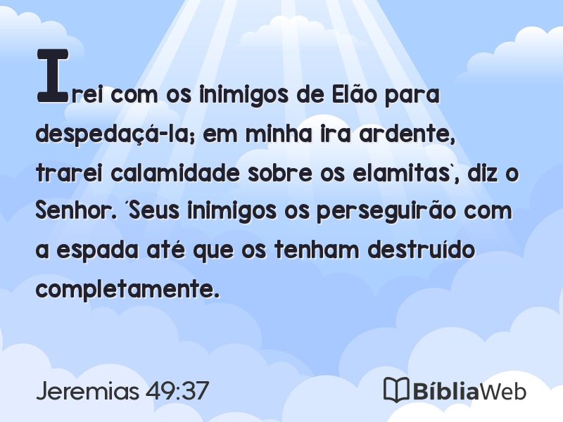 Jeremias 49:37 em imagem para compartilhar