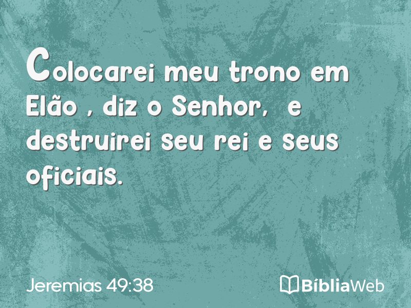 Jeremias 49:38 em imagem para compartilhar