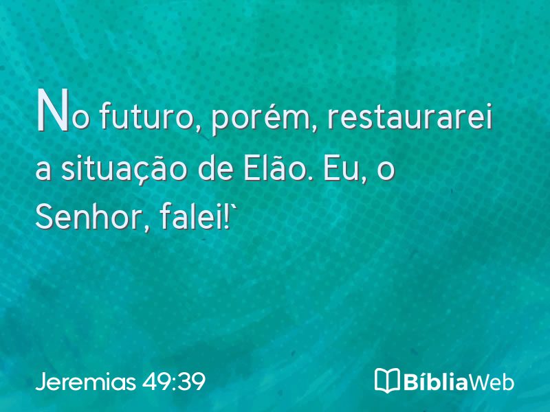 Jeremias 49:39 em imagem para compartilhar
