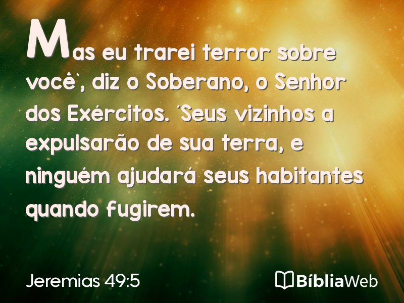 Jeremias 49:5 em imagem para compartilhar