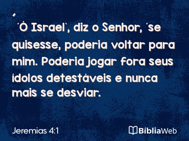 Jeremias 4:1 em imagem para compartilhar