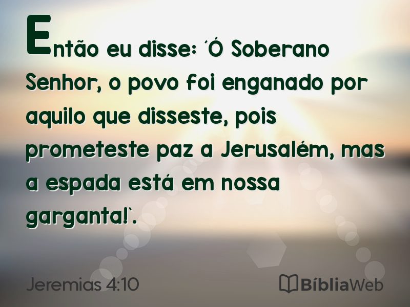 Jeremias 4:10 em imagem para compartilhar