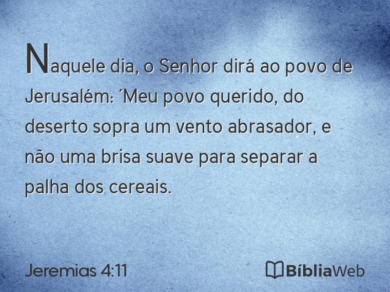 Jeremias 4:11 em imagem para compartilhar