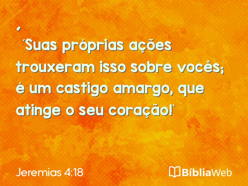 Jeremias 4:18 em imagem para compartilhar