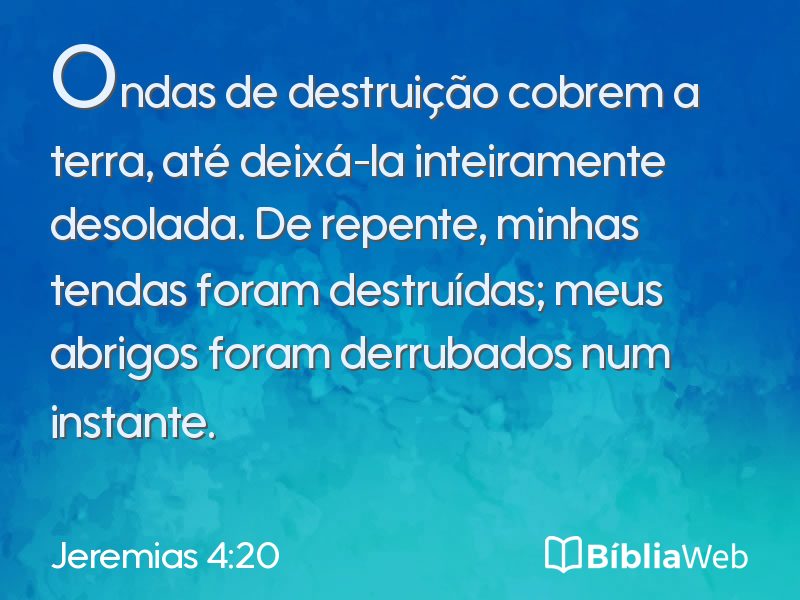 Jeremias 4:20 em imagem para compartilhar