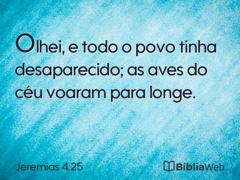 Jeremias 4:25 em imagem para compartilhar