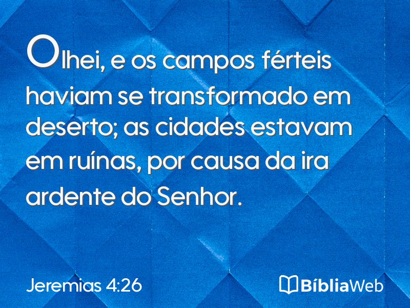 Jeremias 4:26 em imagem para compartilhar