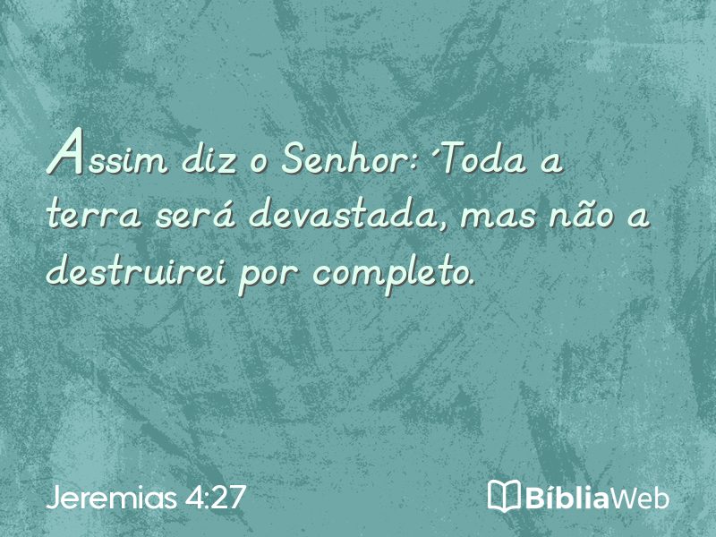 Jeremias 4:27 em imagem para compartilhar