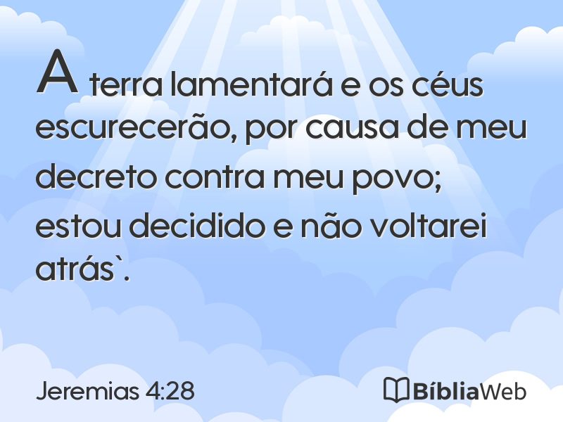 Jeremias 4:28 em imagem para compartilhar