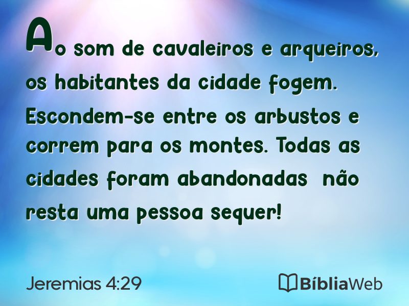 Jeremias 4:29 em imagem para compartilhar
