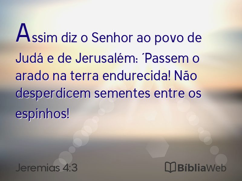 Jeremias 4:3 em imagem para compartilhar
