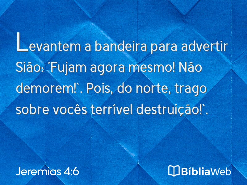 Jeremias 4:6 em imagem para compartilhar
