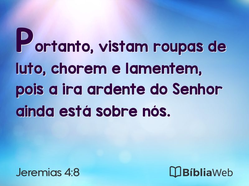 Jeremias 4:8 em imagem para compartilhar
