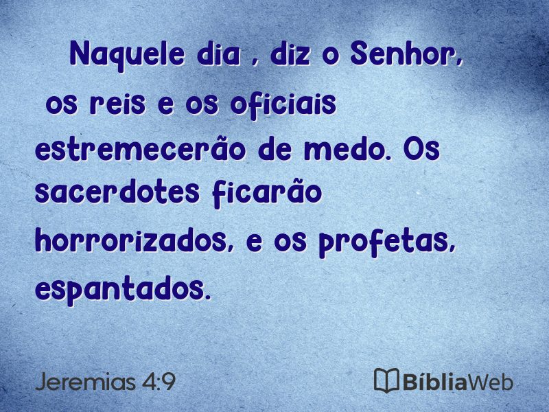 Jeremias 4:9 em imagem para compartilhar