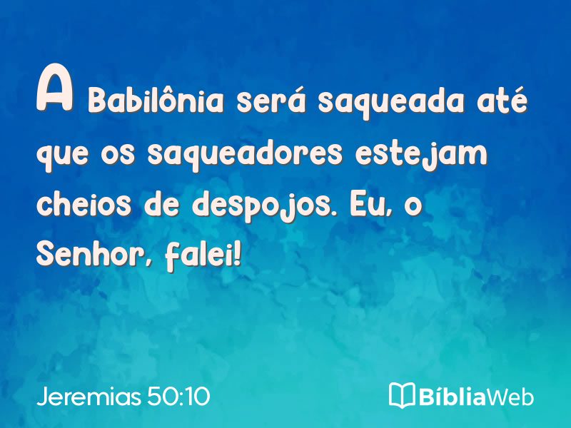 Jeremias 50:10 em imagem para compartilhar