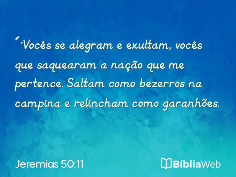 Jeremias 50:11 em imagem para compartilhar