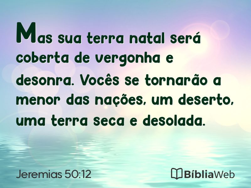 Jeremias 50:12 em imagem para compartilhar