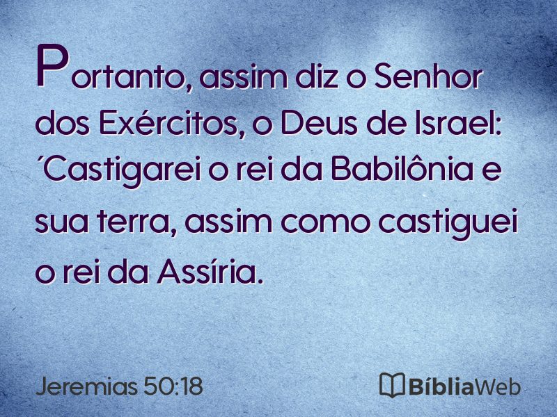 Jeremias 50:18 em imagem para compartilhar
