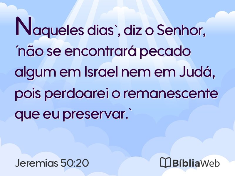 Jeremias 50:20 em imagem para compartilhar