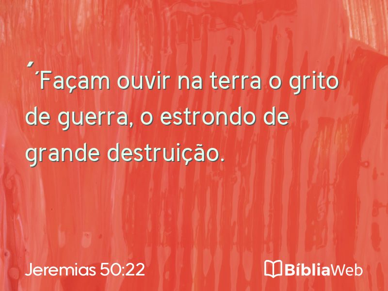 Jeremias 50:22 em imagem para compartilhar