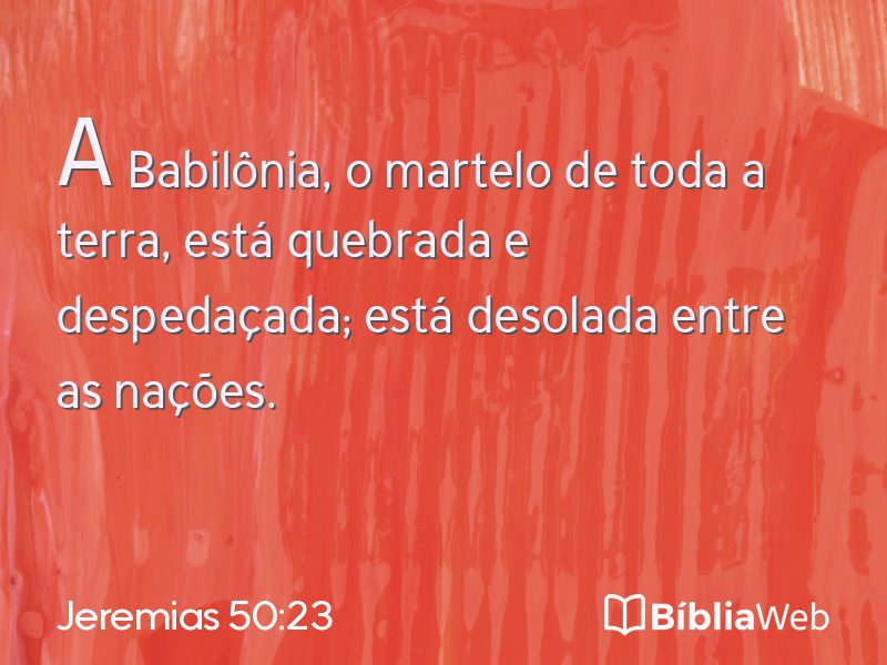 Jeremias 50:23 em imagem para compartilhar