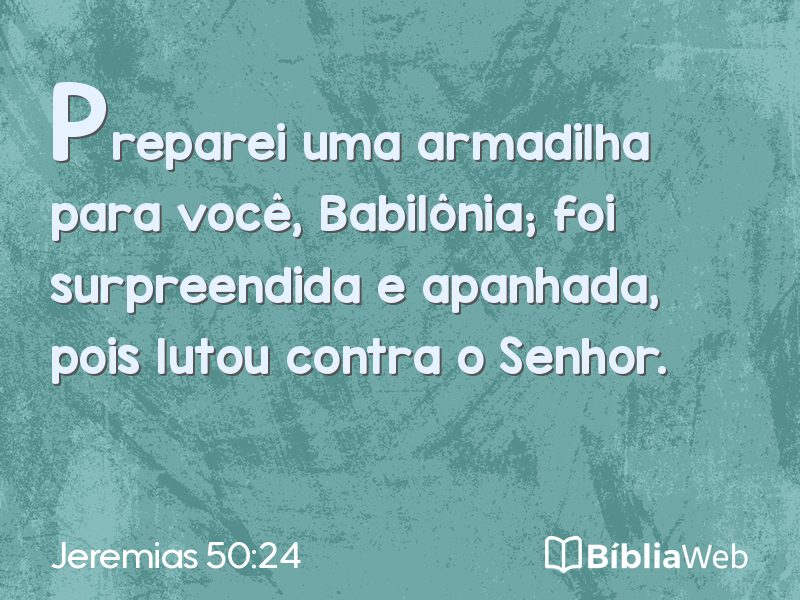 Jeremias 50:24 em imagem para compartilhar