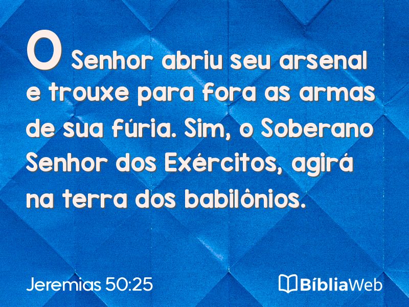 Jeremias 50:25 em imagem para compartilhar