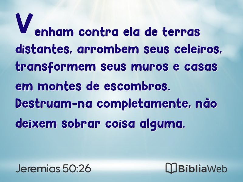 Jeremias 50:26 em imagem para compartilhar