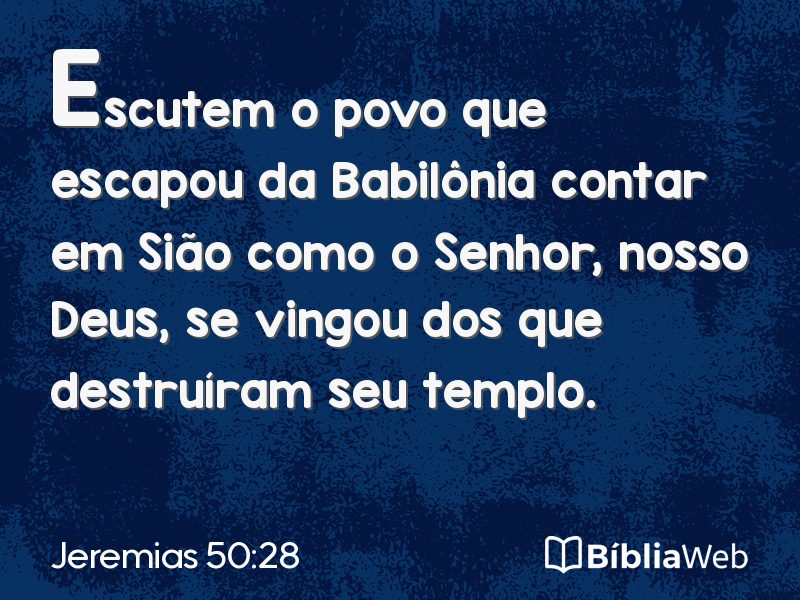 Jeremias 50:28 em imagem para compartilhar