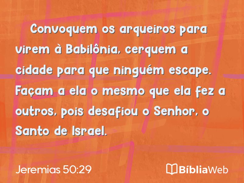 Jeremias 50:29 em imagem para compartilhar