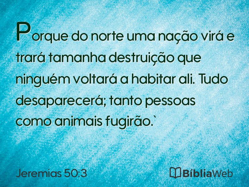Jeremias 50:3 em imagem para compartilhar