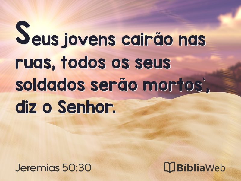 Jeremias 50:30 em imagem para compartilhar