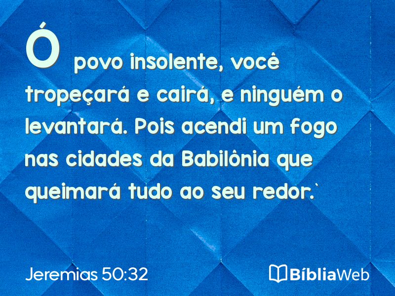 Jeremias 50:32 em imagem para compartilhar