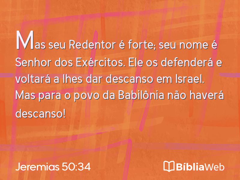 Jeremias 50:34 em imagem para compartilhar