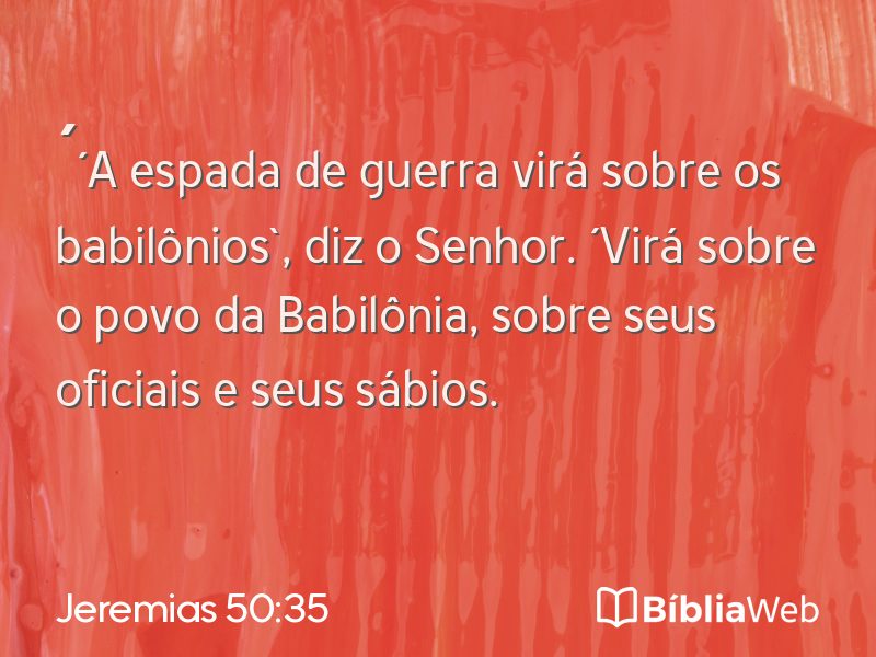 Jeremias 50:35 em imagem para compartilhar
