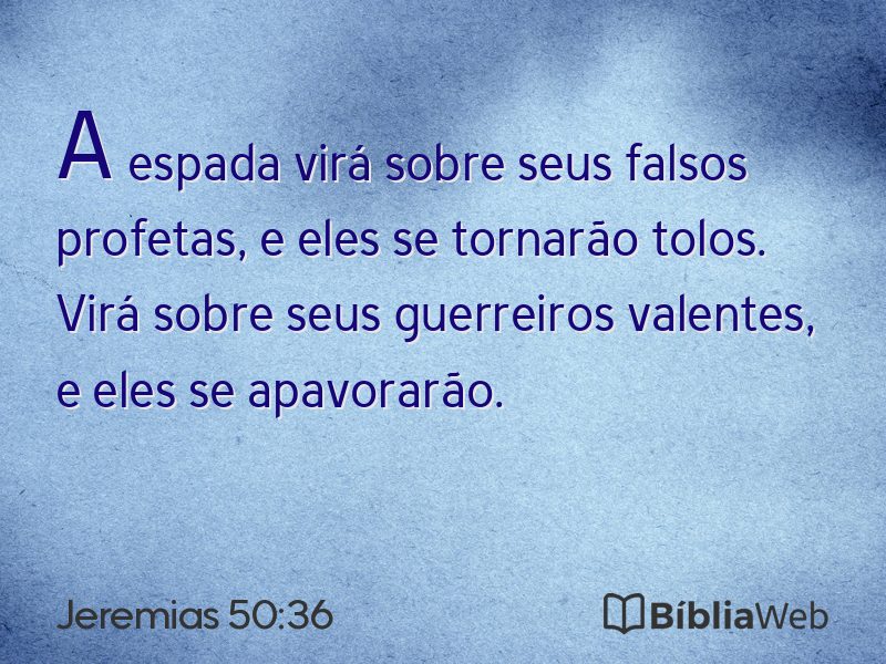 Jeremias 50:36 em imagem para compartilhar