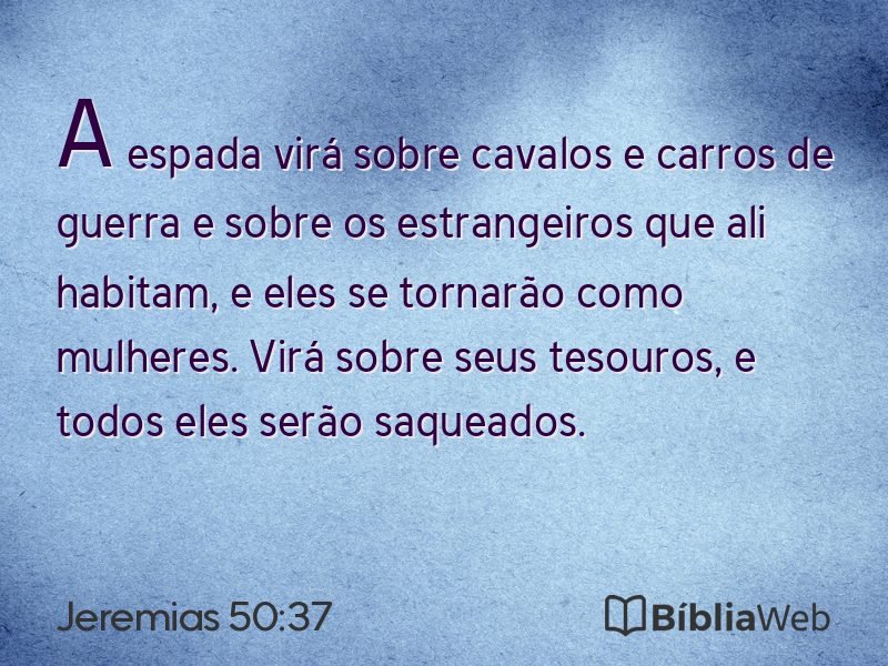 Jeremias 50:37 em imagem para compartilhar