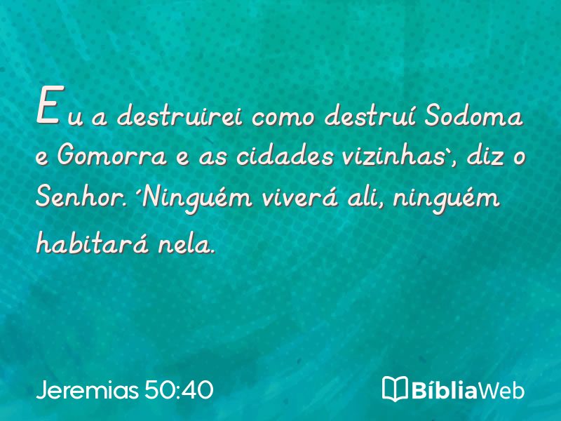 Jeremias 50:40 em imagem para compartilhar