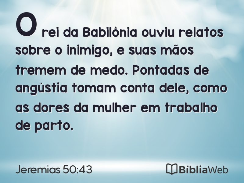 Jeremias 50:43 em imagem para compartilhar