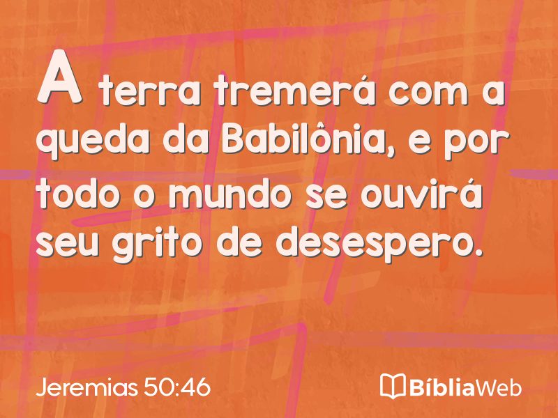 Jeremias 50:46 em imagem para compartilhar