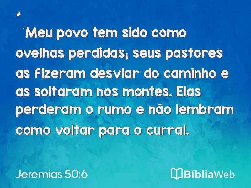 Jeremias 50:6 em imagem para compartilhar