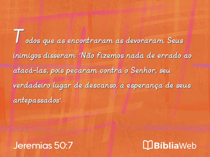 Jeremias 50:7 em imagem para compartilhar