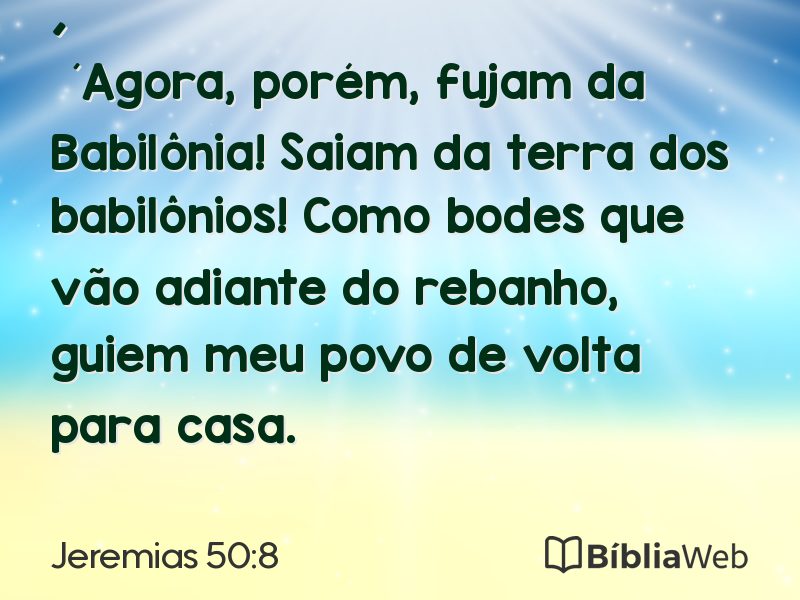 Jeremias 50:8 em imagem para compartilhar