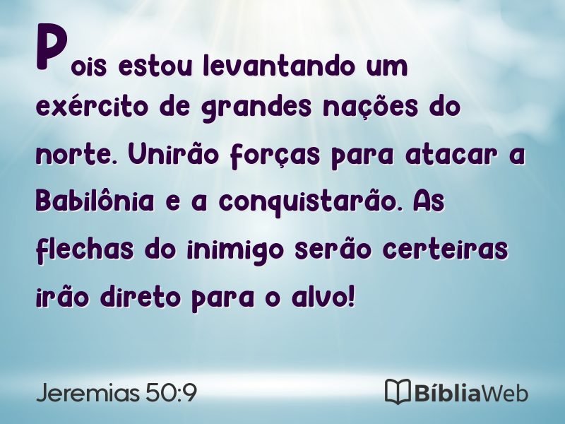 Jeremias 50:9 em imagem para compartilhar