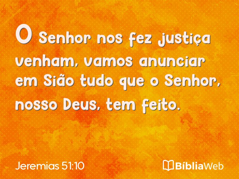 Jeremias 51:10 em imagem para compartilhar