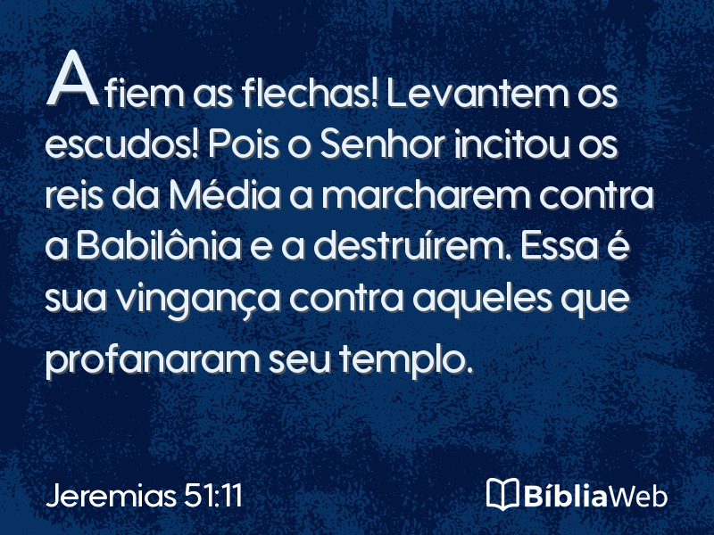 Jeremias 51:11 em imagem para compartilhar