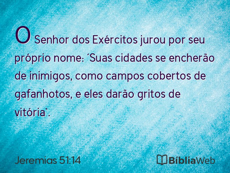 Jeremias 51:14 em imagem para compartilhar